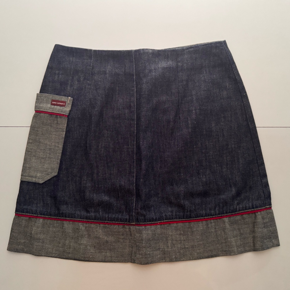 Big Star Blue Gray A-line Mini Skirt